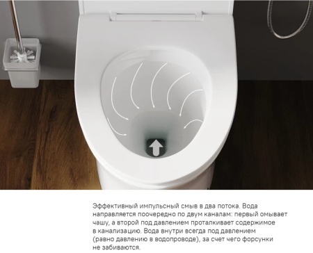 Унитаз приставной с функцией импульсного смыва Iddis Pulse PULIDSEi26. Распродажа Образец