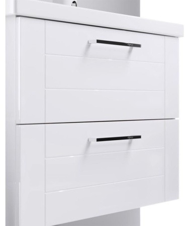 Тумба под умывальник подвесная Aqwella Манчестер с умывальником Фостер 700, белый MAN01072+4620008197746