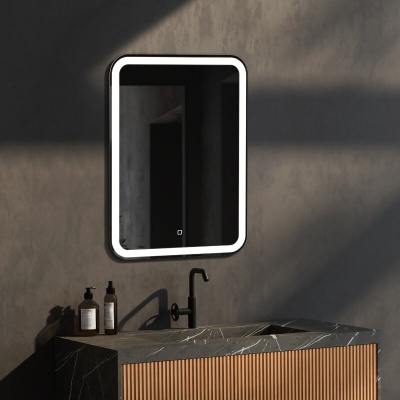 Зеркало Silver Mirror Malta-Lite 600х800 (открытая LED-подсветка, сенсорный выкл.)