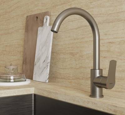 Смеситель для кухонной мойки Milardo Meal, сатин M01BNJ0M05