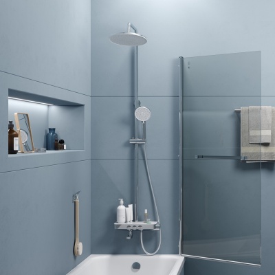 Смеситель для ванны с верхним душем IDDIS Shelfy SHESBBTi06