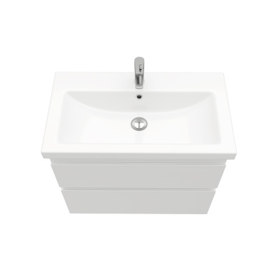 Тумба подвесная Laparet Optimum 80 с умывальником Cersanit Como 80 белый глянец LO-WCAB-80-01+S-UM-COM80/1-w