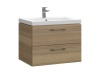 Тумба с умывальником подвесная Cersanit LARA 60 с умывальником COMO 60 орех A63414