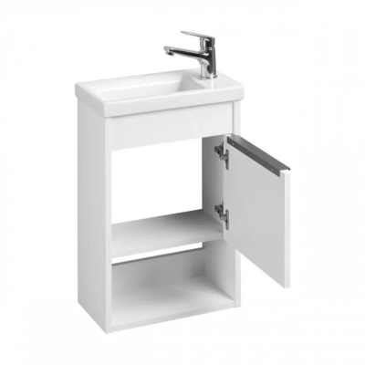 Тумба Акватон Хоуп 40 с умывальником Миранда 40, белый матовый 1A2871K0HP2B0