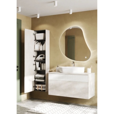 Тумба под умывальник Акватон Марбл 100 Слэйт, белый матовый 1A276301MH4C0