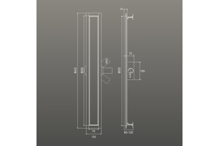 Трап линейный РМС ТЛ02-80х7