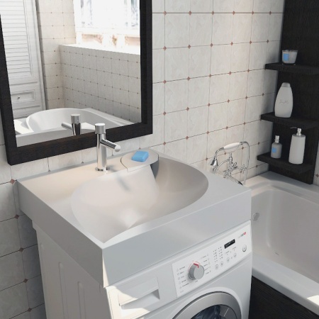 Умывальник над стиральной машиной MADERA List 60 белая