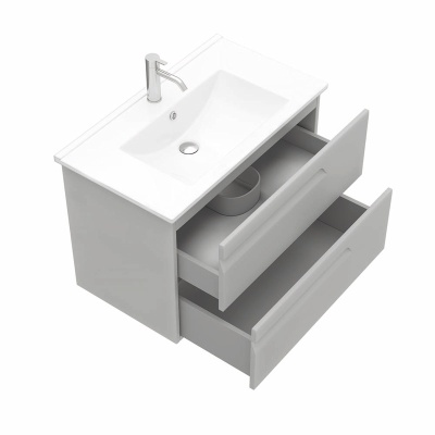 Тумба подвесная Laparet Atlas 80 с умывальником Elite 80, кашемир матовый (LA-WCAB-80-125+VB032M22U00)