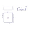 Умывальник на столешницу CeraStyle One 46x46, белый OC021E81W00