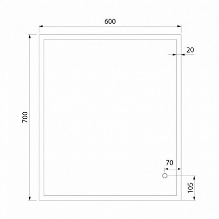 Зеркало с подсветкой и сенсорным включением Iddis Brick 60 см BRI6000i98
