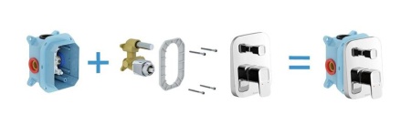 Смеситель для душа с переключателем Ravak TD 065.00 для R-box