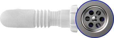 Сифон для умывальника Aquant Standart, белый S0115-35-MR