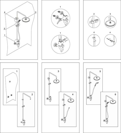 Душевой комплект со смесителем WasserKRAFT A17701