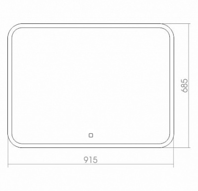 Зеркало с сенсорным выключателем Silver Mirrors "Стив" 91,5х68,5 ФР-00000843
