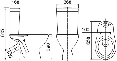 Унитаз-компакт Cersanit Mito Best 031 KO-MIR-TOP-ST-P