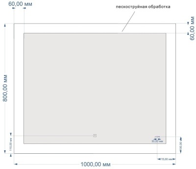 Зеркало с подсветкой и антизапотеванием Cersanit LED  030 design 100*80 LU-LED030*100-d-Os