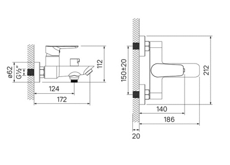 Смеситель для ванны цельнолитой Iddis Cloud, белый/хром CLOSB02i02WA. Образец. Распродажа.Есть дефект.