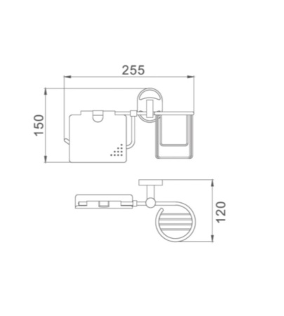 Держатель для т/бумаги и освежителя PMC A4020