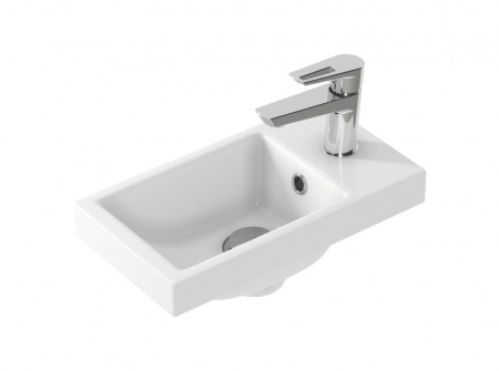 Тумба подвесная Laparet Optimum 40 с умывальником Cersanit Como 40 белый глянец LO-WCAB-40-01R+S-UM-COM40/1-w