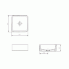 Умывальник Cersanit CREA 35 SQUARE UM-CRE35/1-oc-S