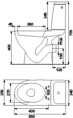 Унитаз-компакт Cersanit EKO 031 CCKZ1008068067