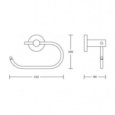 Держатель для туалетной бумаги без крышки Gross Aqua Delta GA18033B. Акция