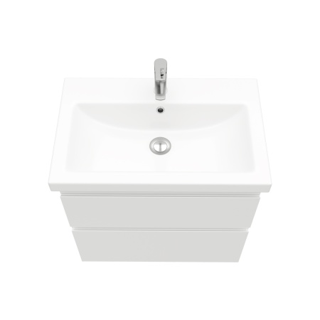 Тумба подвесная Laparet Optimum 70 под умывальник Como 70, белый глянец, LO-WCAB-70-01