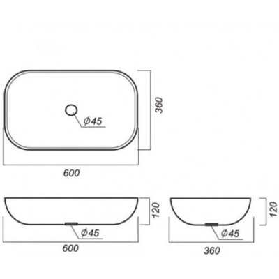 Умывальник накладной Акватон Инфинити 60, белый 1AX169WBXX000