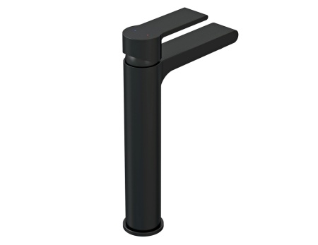 BLACK Смеситель для раковины высокий однорычажный черный клик клак Cersanit Brasko 63111