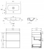 Тумба под умывальник Cersanit Moduo Slim 50 с умывальником