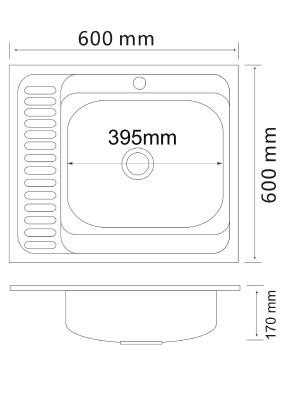 Кухонная мойка РМС MG6-6060L