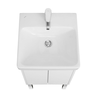 Тумба Акватон Сканди Doors 45 с умывальником Адриана 45 белый глянец