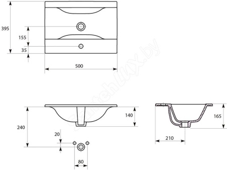 Умывальник Cersanit ONTARIO 50
