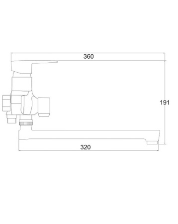 Смеситель для ванны РМС PL6-006E