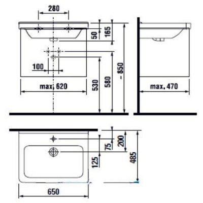 Умывальник Акватон Cubito 65