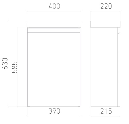 Тумба подвесная Laparet Optimum 40 с умывальником Cersanit Como 40 белый глянец LO-WCAB-40-01R+S-UM-COM40/1-w