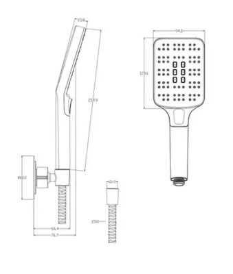 Душевой гарнитур Cersanit Ferro 64085