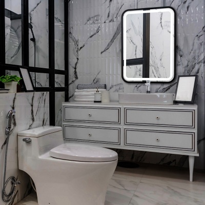 Зеркало Silver Mirrors Мальта-лофт 600х800 (сенсорный выключатель, рама пластик)