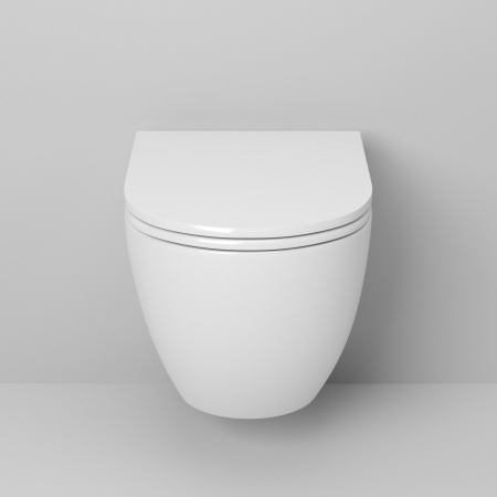 Унитаз подвесной Grossman GR-4455S безободковый с крышкой duroplast, soft-close, белый