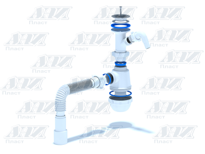 Сифон для мойки Ани Пласт Грот A2015