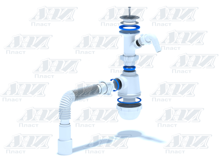 Сифон для мойки Ани Пласт Грот A2015