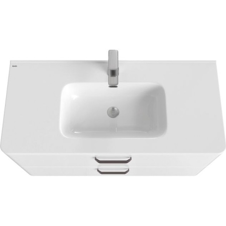 Тумба с умывальником напольная Iddis Brick 100, белая BRI10WFi95K. Акция