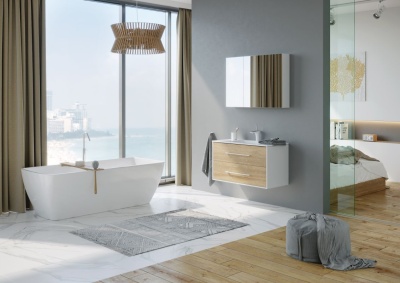 Тумба подвесная Aqwella Майами 75 с умывальником Malaga 750 MAI0175