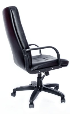 Кресло Евростиль Менеджер стандарт кожа люкс черный