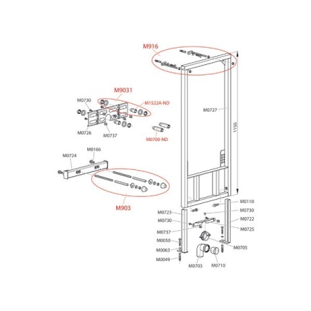 Рама для биде AlcaPlast A105/1120