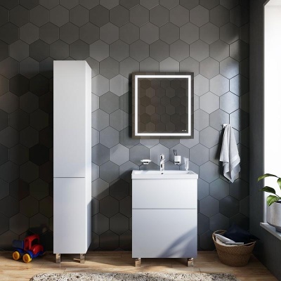 Тумба под умывальник напольная AM.PM Gem 60см с умывальником AM.PM GEM (M90FSX06022WG+M90WCC0602WG)