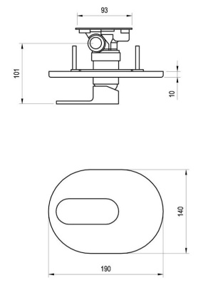 Смеситель встроенный без переключателя Ravak CR 066.00