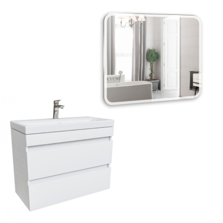 Комплект: тумба  Iddis Zodiac 80 см и зеркало Стив 800х680. Акция