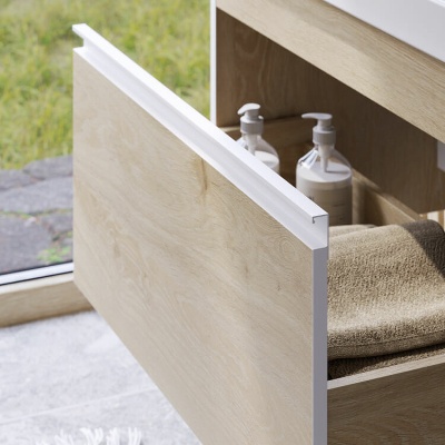 Тумба Aqwella Urban с умывальником Фостер 500 дуб давос URB0105DD