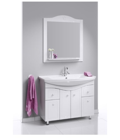 Тумба под умывальник Aqwella Франческа с умывальником Стиль 1050 FR0110+4620008197340